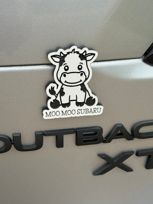 Moo Moo Subaru Cow Magnet